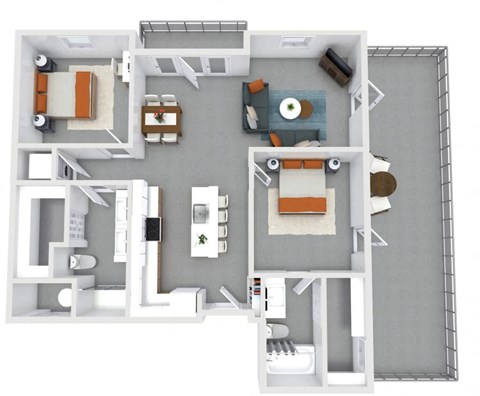 a floor plan of a house with a bedroom and a living room